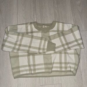 Altar’d State Green Plaid Sweater (Size M)